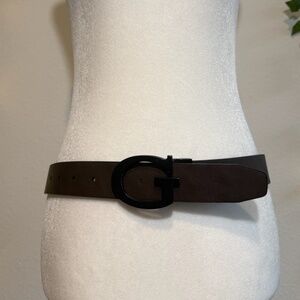 GUESS Men’s Brown Leather Belt Black G Buckle Size 32